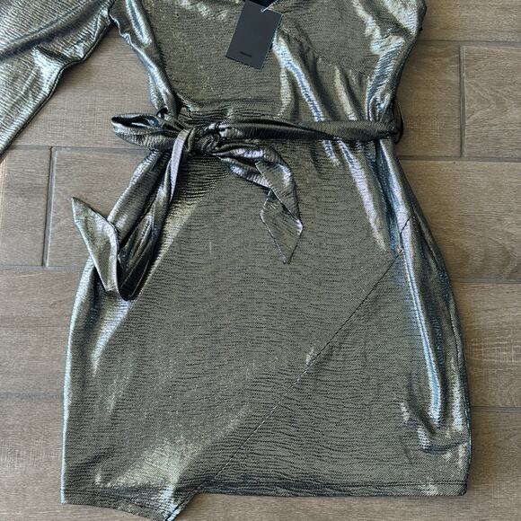 NBD Revolve Aoki Dress in Silver SIZE: L - Picture 7 of 8